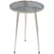 22" Aluminum Tripod Legs Accent Table with Shaded Glass Top